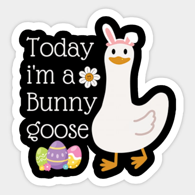 Today I'm A Bunny Goose Cute Silly Goose Easter Day Funny Sticker by Davidsmith